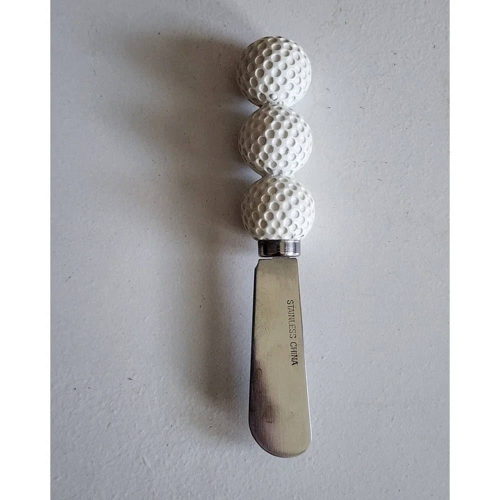 Vintage Golf Theme Cheese Spreaders‎ Set Golfer Golf Ball Novelty Kitchen Sports